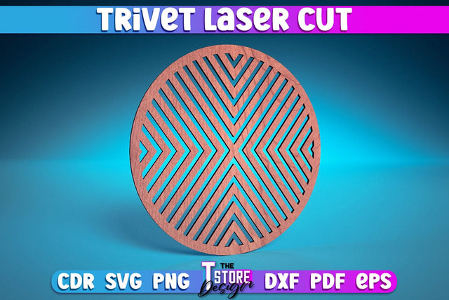 Trivet Laser Cut | Trivet Laser Cut Design | CNC Files SVG The T Store Design 