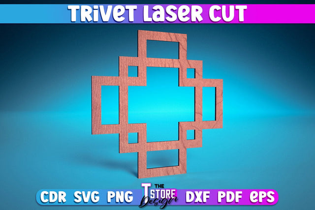 Trivet Laser Cut | Trivet Laser Cut Design | CNC Files SVG The T Store Design 