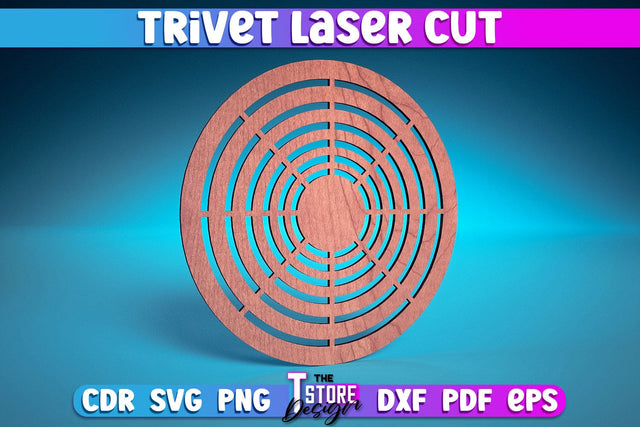 Trivet Laser Cut | Trivet Laser Cut Design | CNC Files SVG The T Store Design 