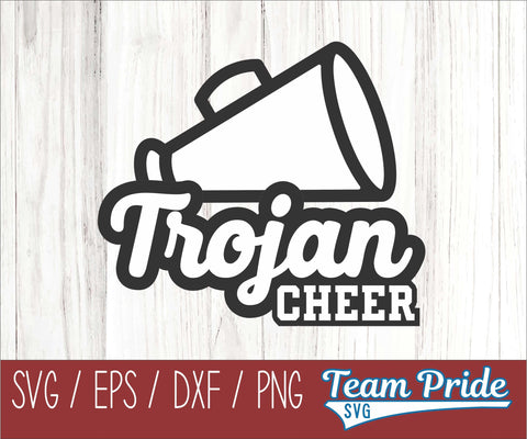Trojans Cheer SVG Printable Digital Download SVG, EPS, DXF, PNG 3 SVG Team Pride SVG 