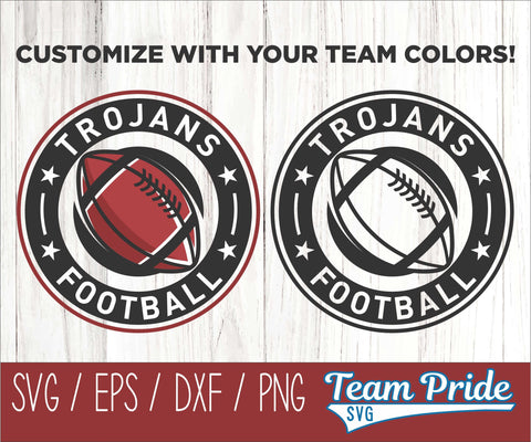Trojans Football SVG Digital Download Printable - SVG, EPS, DXF, PNG 5 SVG Team Pride SVG 
