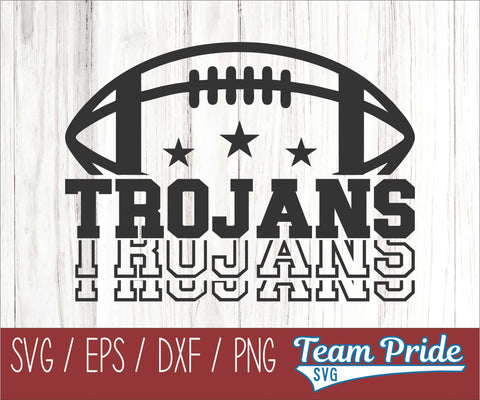 Trojans Football SVG Digital Download Printable - SVG, EPS, DXF, PNG SVG Team Pride SVG 