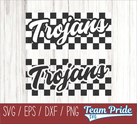 Trojans Retro Team Design SVG Digital Download Printable - SVG, EPS, DXF, PNG SVG Team Pride SVG 