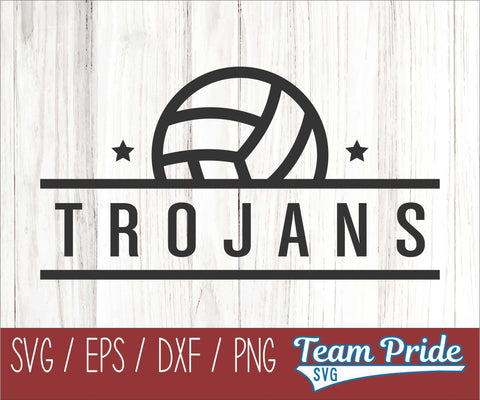 Trojans Volleyball SVG Digital Download Printable - SVG, EPS, DXF, PNG 2 SVG Team Pride SVG 