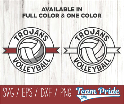 Trojans Volleyball SVG Digital Download Printable - SVG, EPS, DXF, PNG SVG Team Pride SVG 