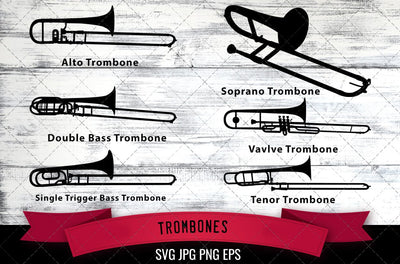 Trombone SVG, Musical Instrument SVG SVG Loveleen Kaur 