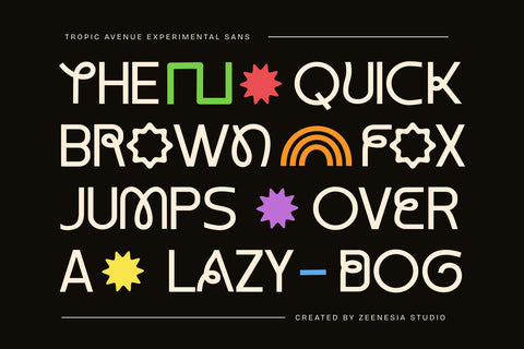 Tropic Avenue Font Zeenesia Std 