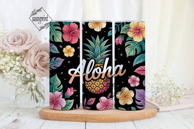Tropical Aloha 20oz Tumbler Wrap Sublimation sassyprint 