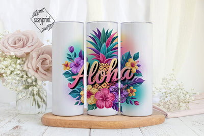 Tropical Aloha Pineapple 20oz Tumbler Sublimation sassyprint 