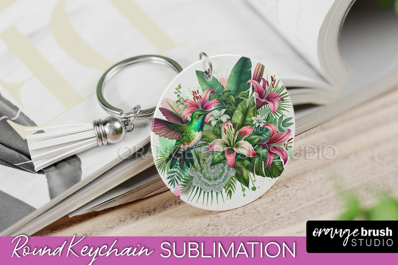 Tropical Animals Keychain - Summer Keychain Sublimation Sublimation OrangeBrushStudio 