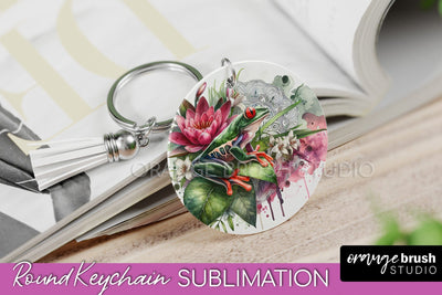 Tropical Animals Keychain - Summer Keychain Sublimation Sublimation OrangeBrushStudio 