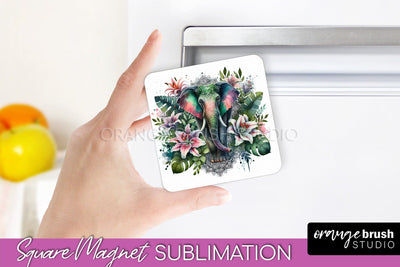 Tropical Animals Magnet Sublimation - Summer Magnet Design Sublimation OrangeBrushStudio 