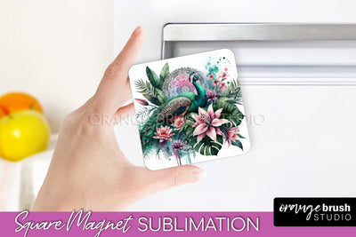 Tropical Animals Magnet Sublimation - Summer Magnet Design Sublimation OrangeBrushStudio 