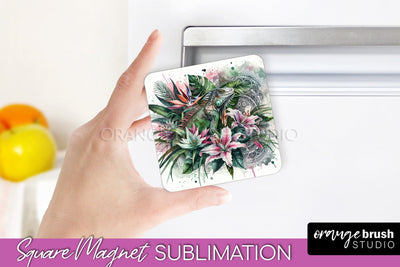 Tropical Animals Magnet Sublimation - Summer Magnet Design Sublimation OrangeBrushStudio 