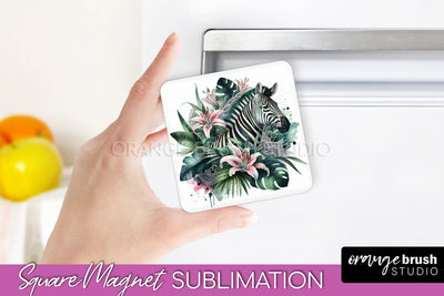 Tropical Animals Magnet Sublimation - Summer Magnet Design Sublimation OrangeBrushStudio 