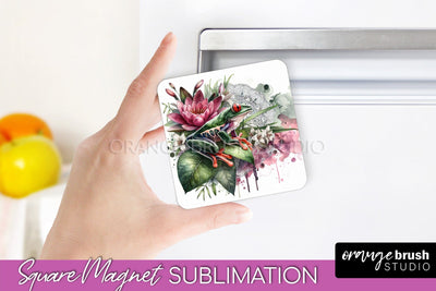 Tropical Animals Magnet Sublimation - Summer Magnet Design Sublimation OrangeBrushStudio 