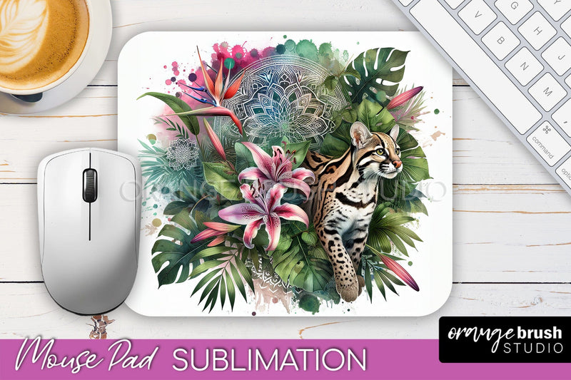 Tropical Animals Mouse Pad - Summer Sublimation Mouse Pad Sublimation OrangeBrushStudio 