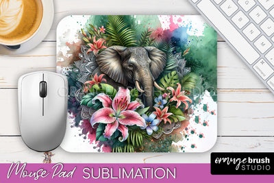Tropical Animals Mouse Pad - Summer Sublimation Mouse Pad Sublimation OrangeBrushStudio 