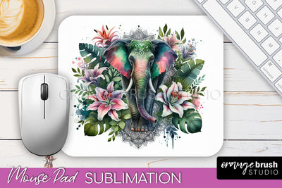 Tropical Animals Mouse Pad - Summer Sublimation Mouse Pad Sublimation OrangeBrushStudio 