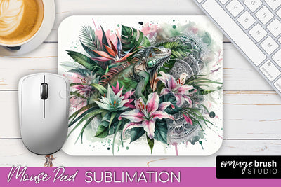 Tropical Animals Mouse Pad - Summer Sublimation Mouse Pad Sublimation OrangeBrushStudio 