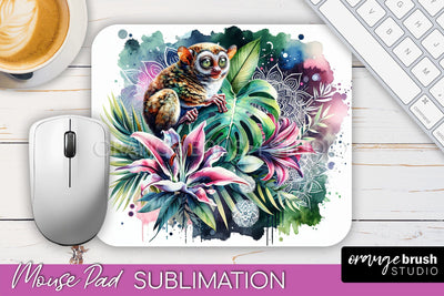 Tropical Animals Mouse Pad - Summer Sublimation Mouse Pad Sublimation OrangeBrushStudio 
