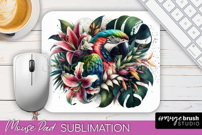 Tropical Animals Mouse Pad - Summer Sublimation Mouse Pad Sublimation OrangeBrushStudio 
