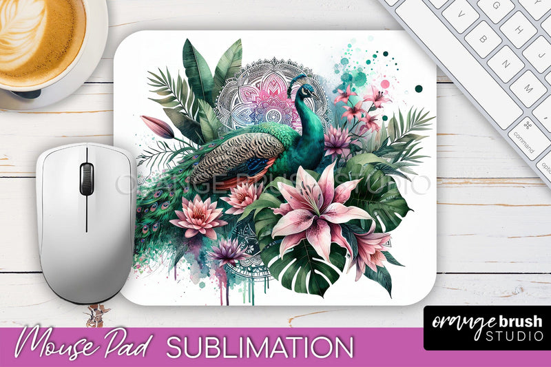 Tropical Animals Mouse Pad - Summer Sublimation Mouse Pad Sublimation OrangeBrushStudio 