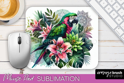 Tropical Animals Mouse Pad - Summer Sublimation Mouse Pad Sublimation OrangeBrushStudio 