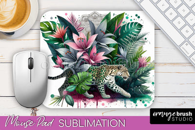 Tropical Animals Mouse Pad - Summer Sublimation Mouse Pad Sublimation OrangeBrushStudio 