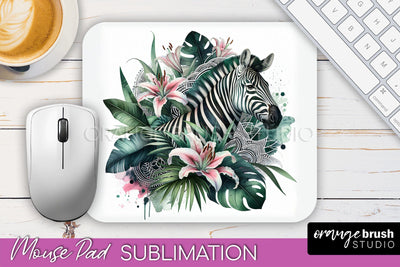 Tropical Animals Mouse Pad - Summer Sublimation Mouse Pad Sublimation OrangeBrushStudio 