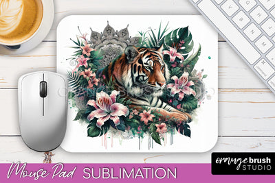 Tropical Animals Mouse Pad - Summer Sublimation Mouse Pad Sublimation OrangeBrushStudio 