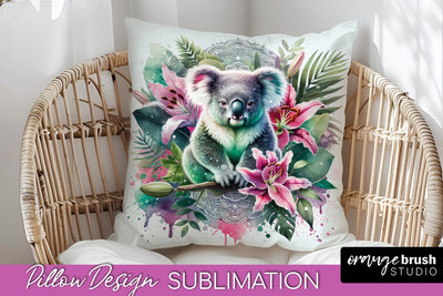 Tropical Animals Pillow Cover - Summer Pillow Sublimation Sublimation OrangeBrushStudio 