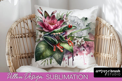 Tropical Animals Pillow Cover - Summer Pillow Sublimation Sublimation OrangeBrushStudio 