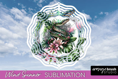 Tropical Animals Wind Spinner - Summer Spinner Sublimation Sublimation OrangeBrushStudio 