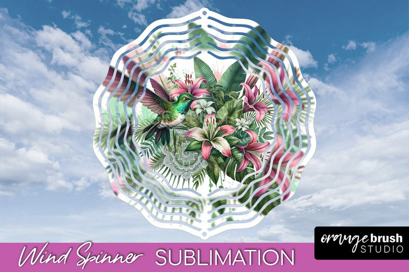 Tropical Animals Wind Spinner - Summer Spinner Sublimation Sublimation OrangeBrushStudio 