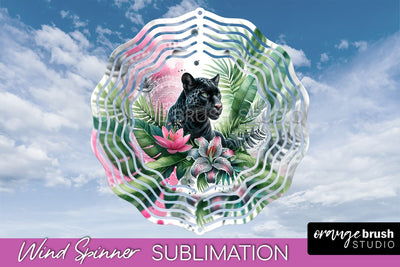 Tropical Animals Wind Spinner - Summer Spinner Sublimation Sublimation OrangeBrushStudio 