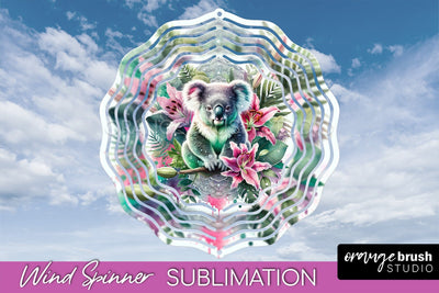 Tropical Animals Wind Spinner - Summer Spinner Sublimation Sublimation OrangeBrushStudio 