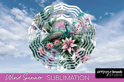 Tropical Animals Wind Spinner - Summer Spinner Sublimation Sublimation OrangeBrushStudio 
