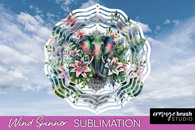 Tropical Animals Wind Spinner - Summer Spinner Sublimation Sublimation OrangeBrushStudio 