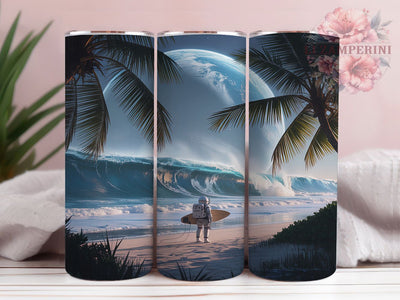 Tropical Astronaut Beach Tumbler, Tropical Space Wrap, 20oz Tumbler Sublimation, Cosmic Vacation Design, Sci-Fi Beach Sublimation, Space Explorer Tumbler, Futuristic Island Wrap Sublimation Li Zamperini 