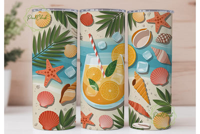 Tropical Beach Cocktail 20oz Tumbler Sublimation PixelChick 