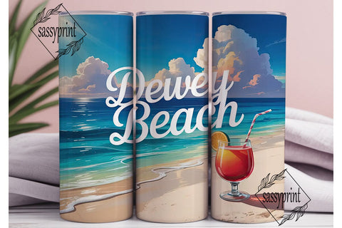 Tropical Beach Cocktail 20oz Tumbler Sublimation sassyprint 