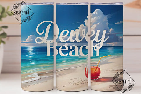 Tropical Beach Cocktail 20oz Tumbler Sublimation sassyprint 