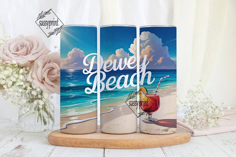 Tropical Beach Cocktail 20oz Tumbler Sublimation sassyprint 