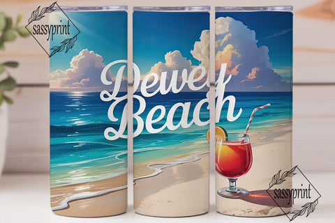 Tropical Beach Cocktail 20oz Tumbler Sublimation sassyprint 