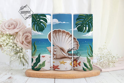 Tropical Beach Seashell 20oz Tumbler Sublimation sassyprint 