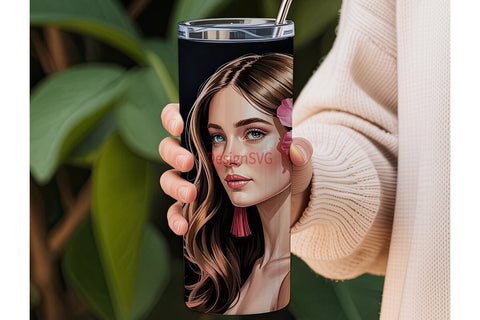 Tropical Beauty 20oz Tumbler Wrap Sublimation DesignSVG 