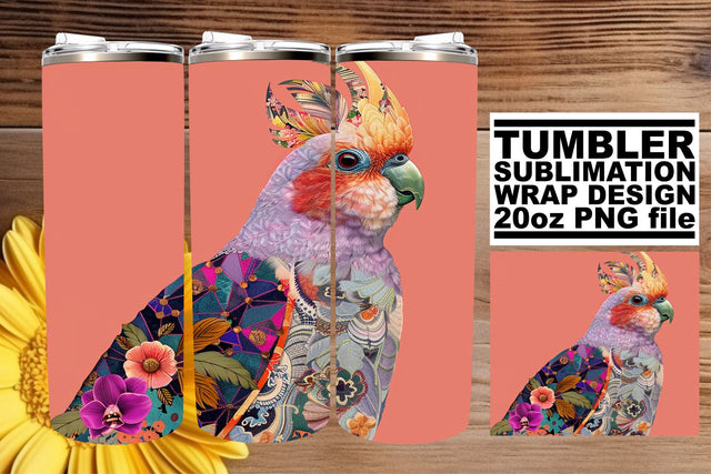 Tropical Bird Paradise Tumbler Wrap - 20oz Sublimation Sublimation afrosvg 