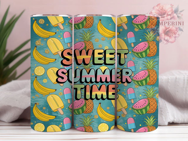 Tropical Bliss Summer Fruit Tumbler, Tropical Design Gift, Beach Drink Wrap, Watermelon Cup Design, Pineapple Summer Gift, Fruit Lover Present, Tropical Summer Cup Sublimation Li Zamperini 