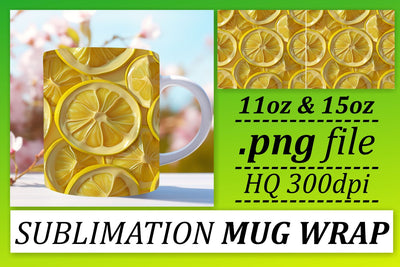 Tropical Breeze Mug Design: Fresh Fruit Patterns Sublimation afrosvg 